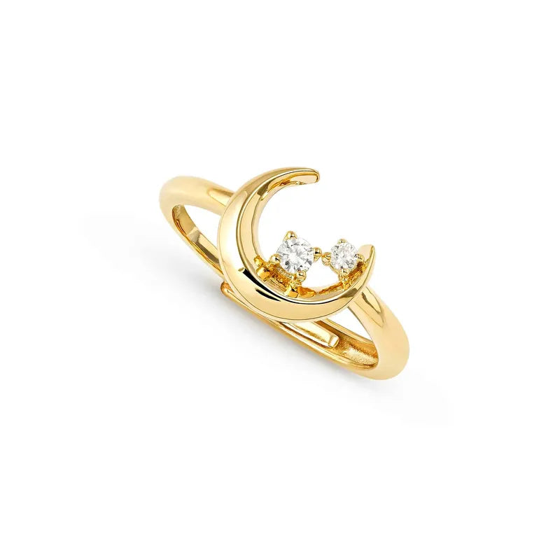 Nomination Dreams Beats Gold Moon Ring