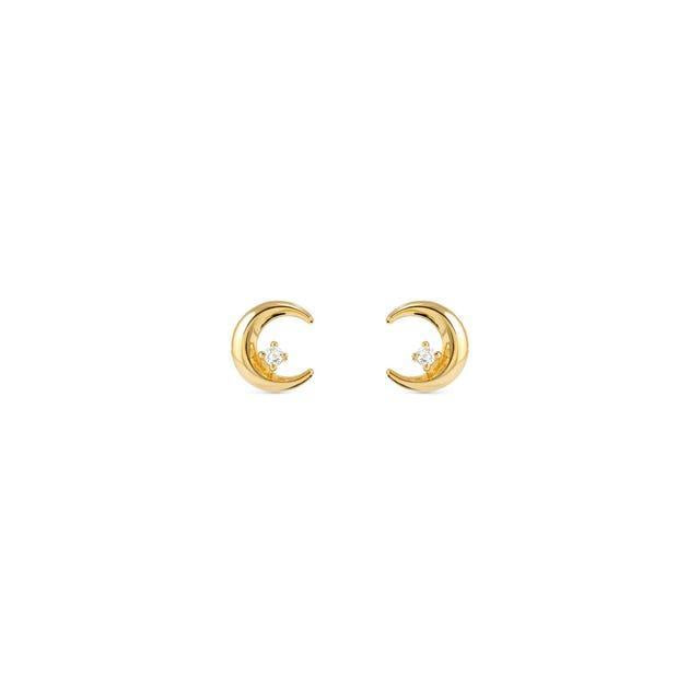 Nomination Dreams Beats Moon Stud Gold Earrings