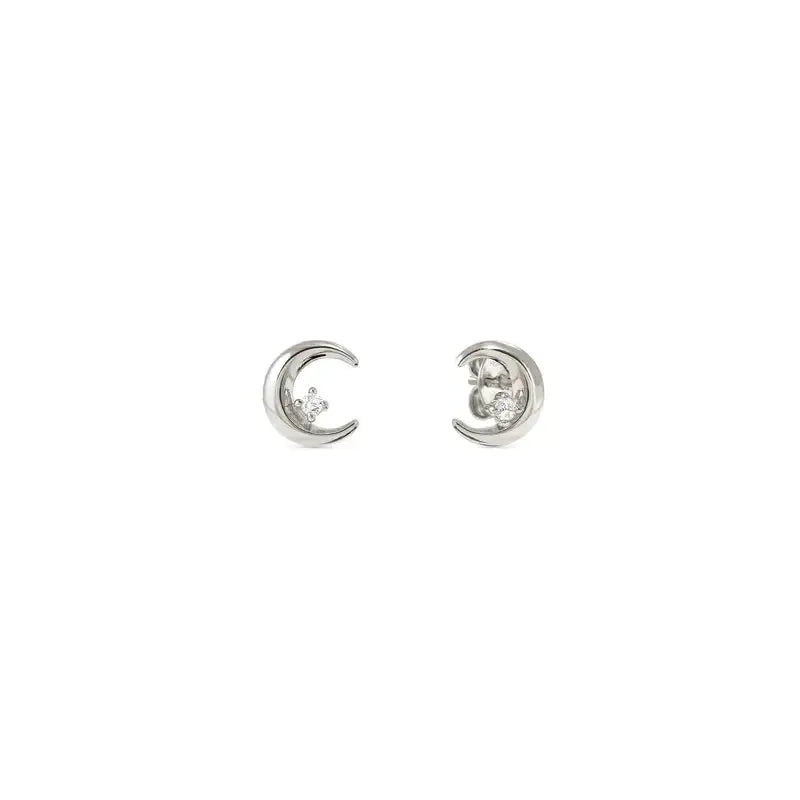 Nomination Dreams Beats Moon Stud Silver Earrings