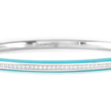 Nomination Drusilla Bangle, Rigid, Turquoise Enamel, Cubic Zirconia, Silver ,Stainless Steel