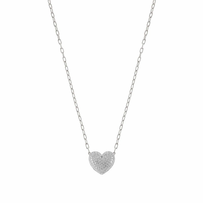 Nomination Easychic Heart Necklace White Rhodium Finish