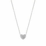 Nomination Easychic Heart Necklace White Rhodium Finish