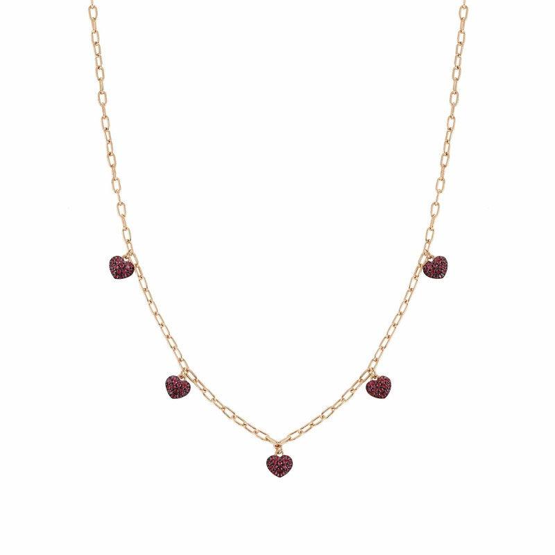 Nomination Easychic Hearts Necklace 22K Rose Gold Finish