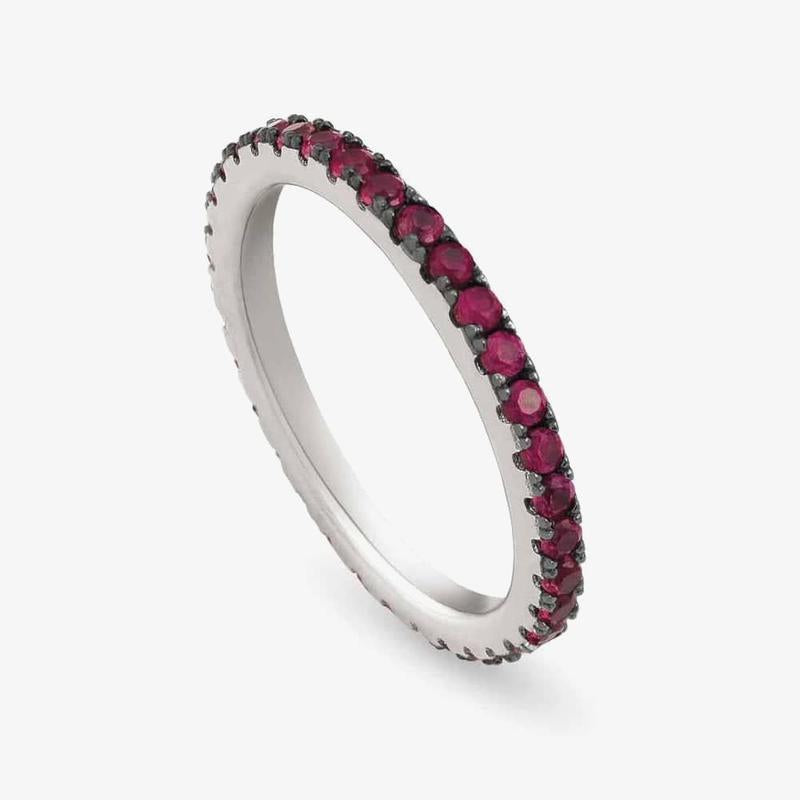 Nomination Easychic Silver Red Cubic Zirconia Ring