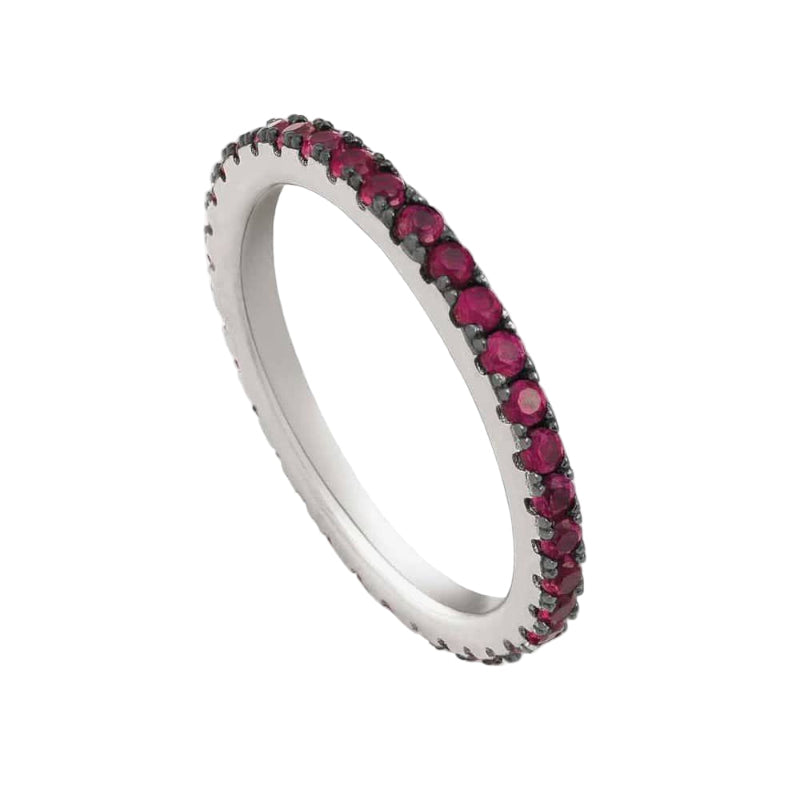 Nomination Easychic Silver Red Cubic Zirconia Ring