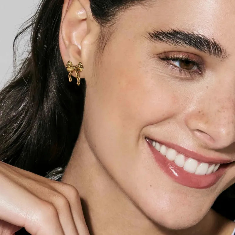 Nomination Ecclectica Gold Bow Stud Earrings