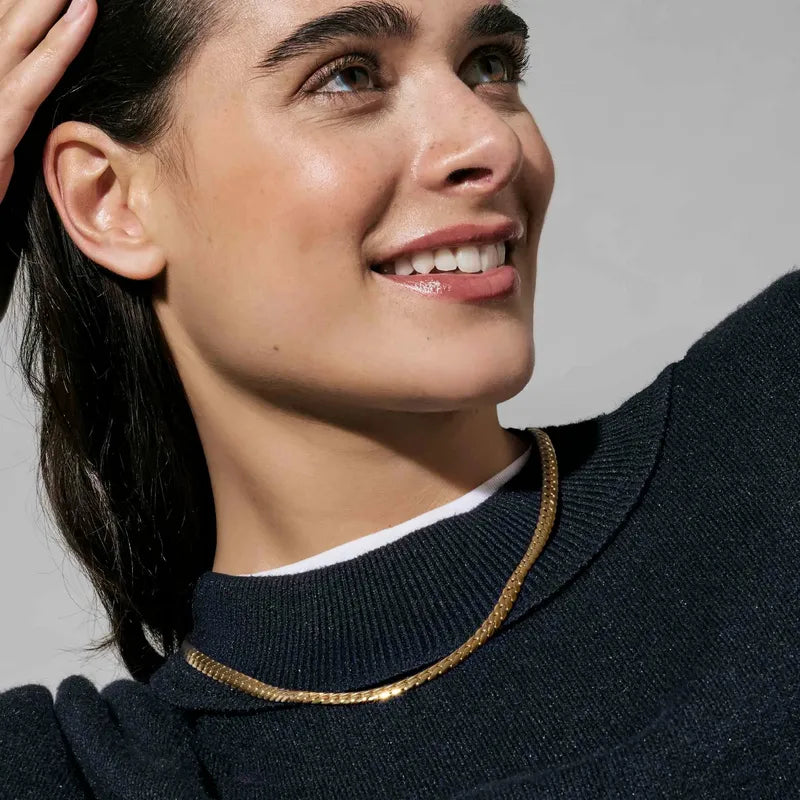 Nomination Ecclectica Gold Flat Snake Chain Necklace