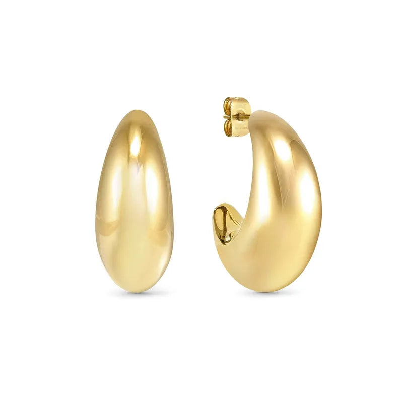 Nomination Ecclectica Large Gold Moon Hoop Earrings