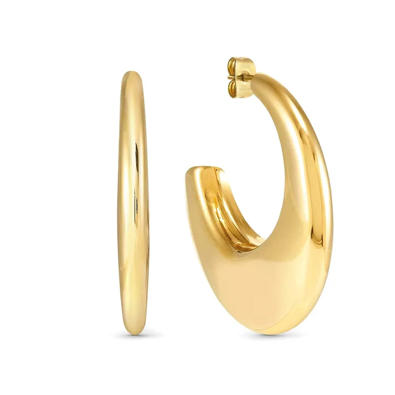 Nomination Ecclectica Medium Gold Drop Hoop Earrings