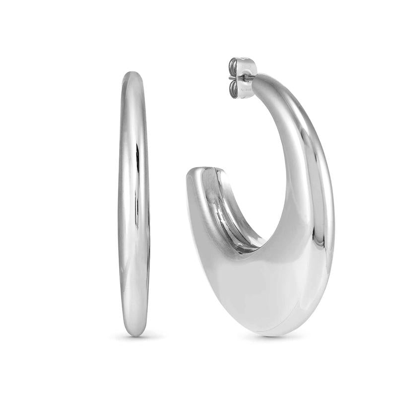Nomination Ecclectica Medium Silver Drop Hoop Earrings