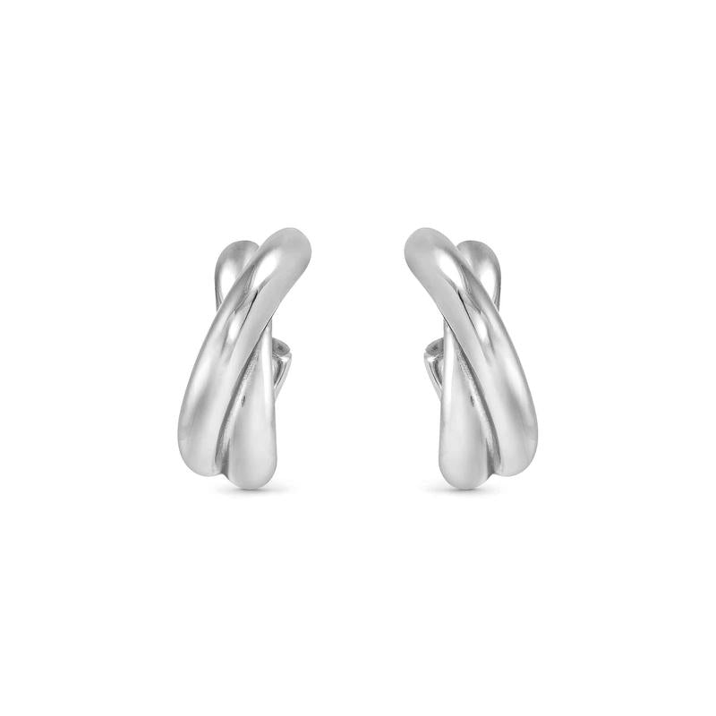 Nomination Ecclettica Crisscross Silver Hoop Earrings