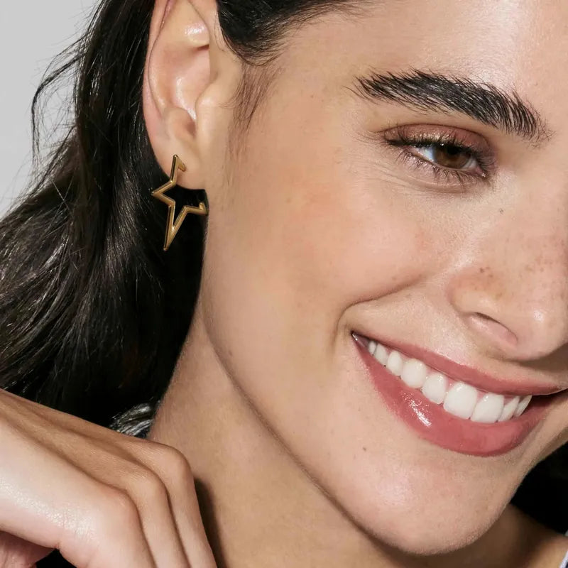 Nomination Ecclettica Star Gold Hoop Earrings