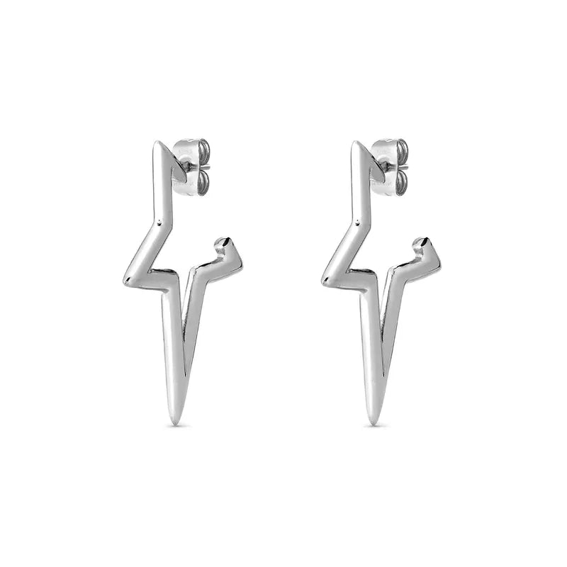 Nomination Ecclettica Star Silver Hoop Earrings