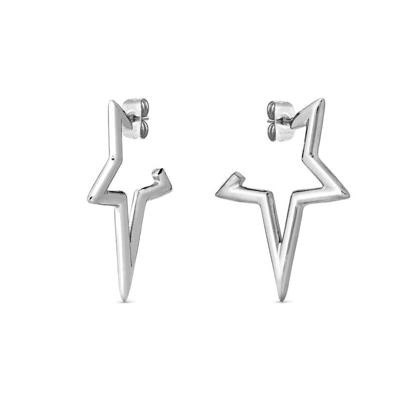 Nomination Ecclettica Star Silver Hoop Earrings