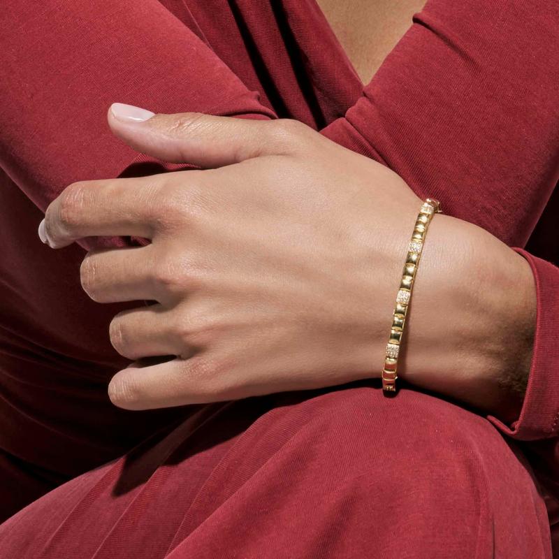 Nomination Enigmatic Shine Gold Cubic Zirconia Pavé Bracelet
