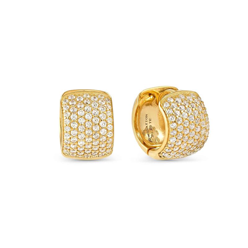 Nomination Enigmatic Shine Gold Plated Hoop Earrings
