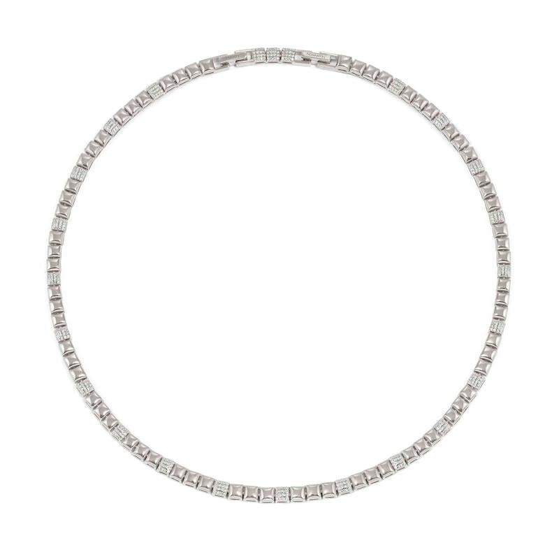 Nomination Enigmatic Shine Silver Necklace with Pave Cubic Zirconia
