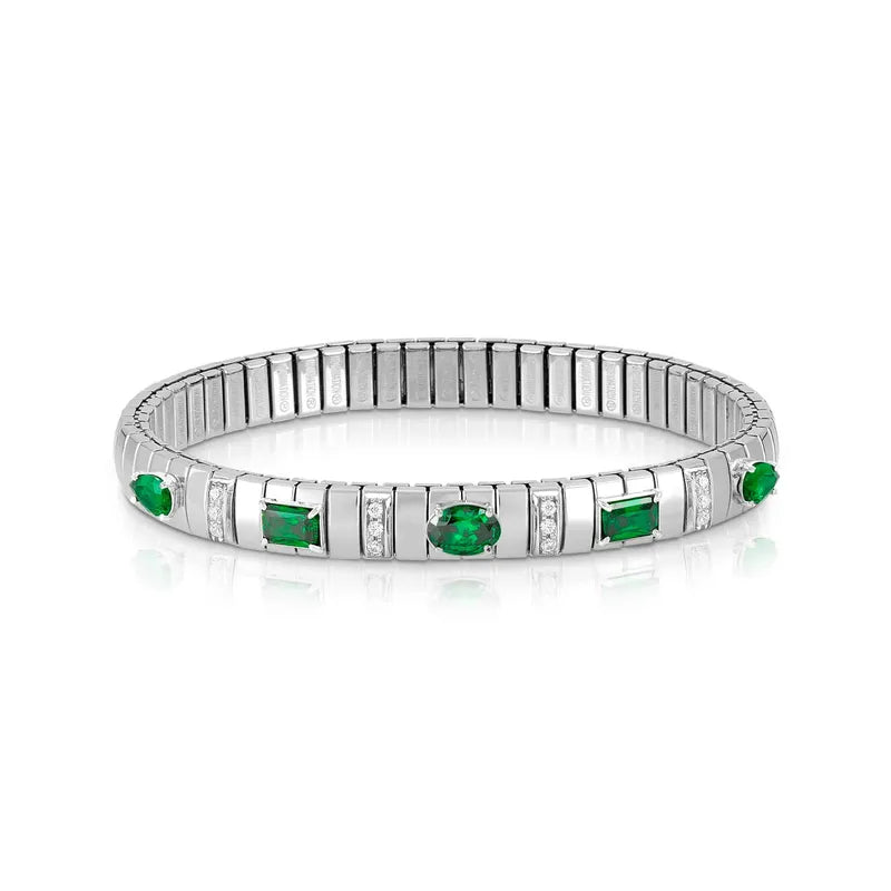 Nomination Extension Bracelet with Dark Green Cubic Zirconia