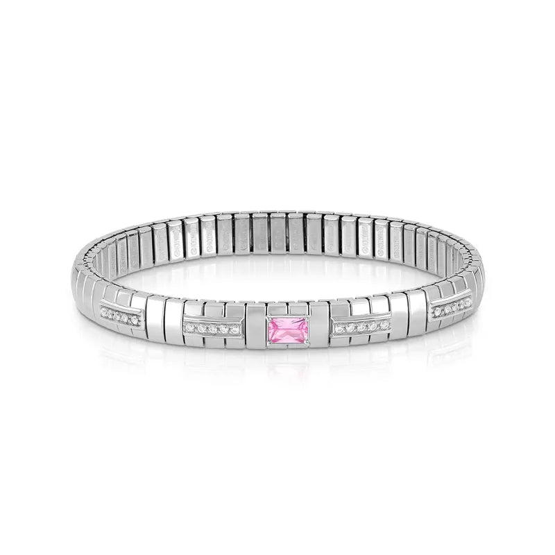 Nomination Extension Bracelet with Pink Baguette Cubic Zirconia