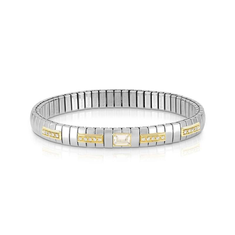 Nomination Extension Gold & Stainless-Steel Bracelet with Baguette Cubic Zirconia