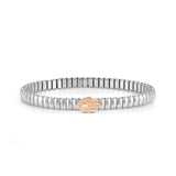 Nomination Extension Stretch Bracelet, Fatima Hand, Cubic Zirconia, Rose Gold PVD, Stainless Steel