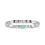 Nomination Extension Stretch Bracelet, Oval, Turquoise Stone, Gold PVD, Stainless Steel