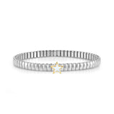 Nomination Extension Stretch Bracelet, Star, Mother of Pearl Stone, Gold PVD, Stainless Steel