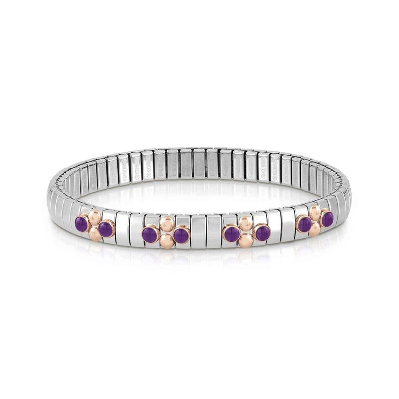 Nomination Extensions Steel & RG Bracelet Amethyst