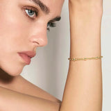 Nomination Fashion Era Bracelet with Spheres, PVD Yellow Gold