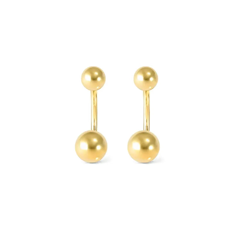 Nomination Fashion Era Earrings with 2 Spheres, PVD Yellow Gold