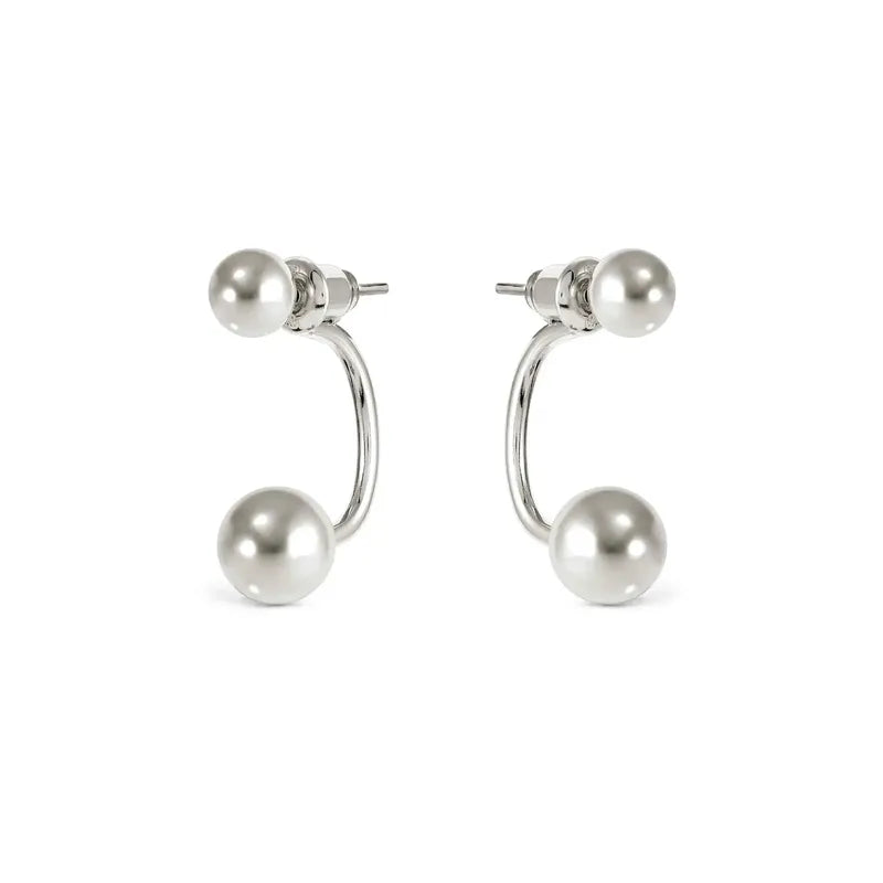 Nomination Fashion Era Earrings with 2 Spheres, Sterling Silver