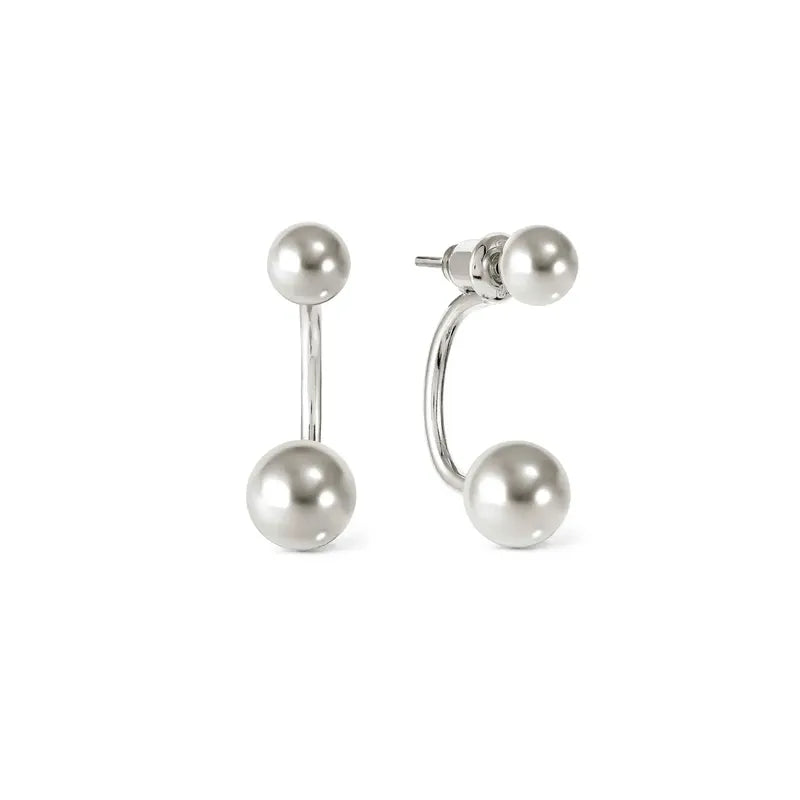 Nomination Fashion Era Earrings with 2 Spheres, Sterling Silver