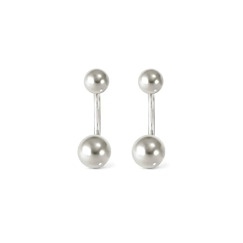 Nomination Fashion Era Earrings with 2 Spheres, Sterling Silver
