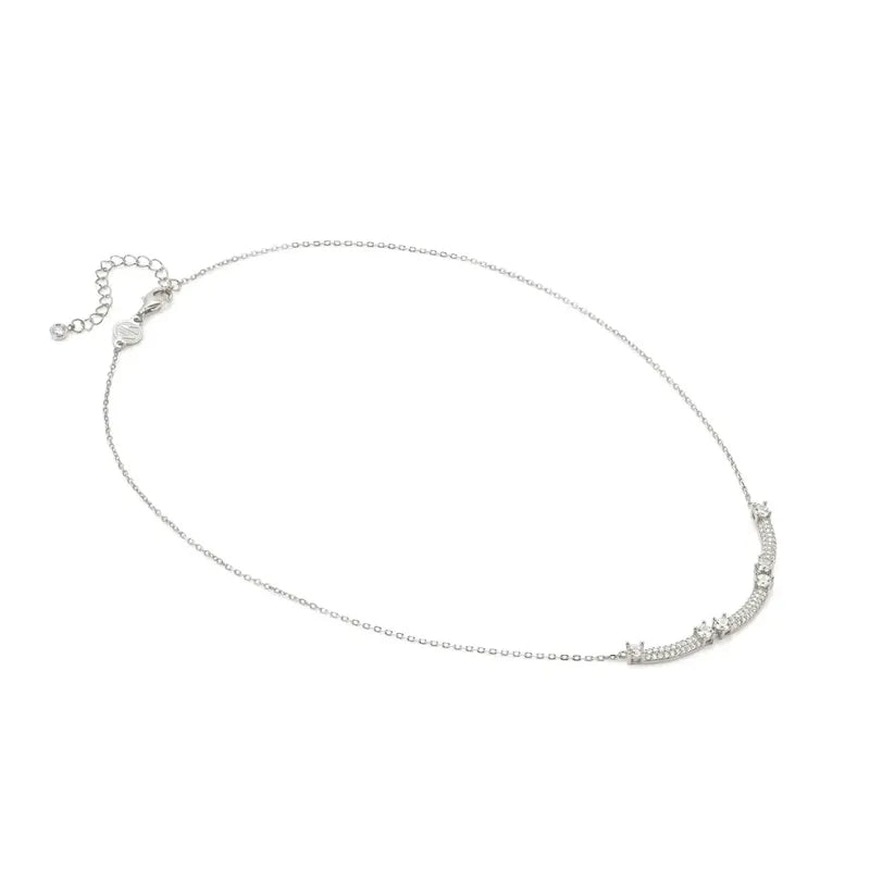 Nomination Fashion Era Necklace with 3 Bar & Cubic Zirconia, Sterling Silver