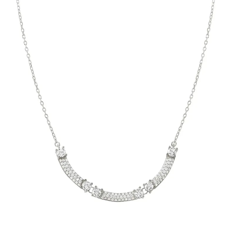 Nomination Fashion Era Necklace with 3 Bar & Cubic Zirconia, Sterling Silver