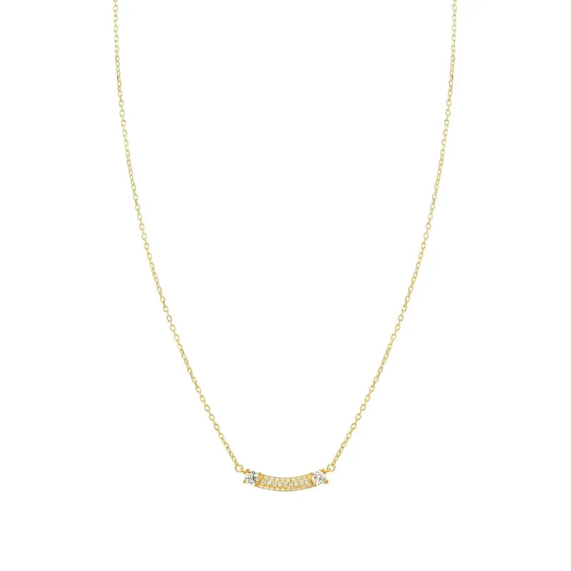 Nomination Fashion Era Necklace with Bar & Cubic Zirconia, PVD Yellow Gold