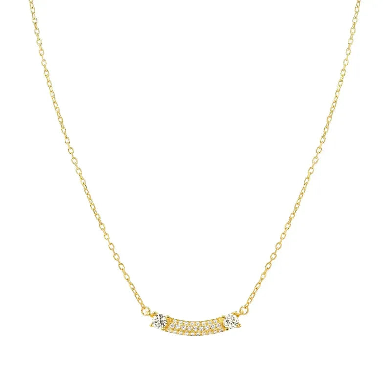 Nomination Fashion Era Necklace with Bar & Cubic Zirconia, PVD Yellow Gold