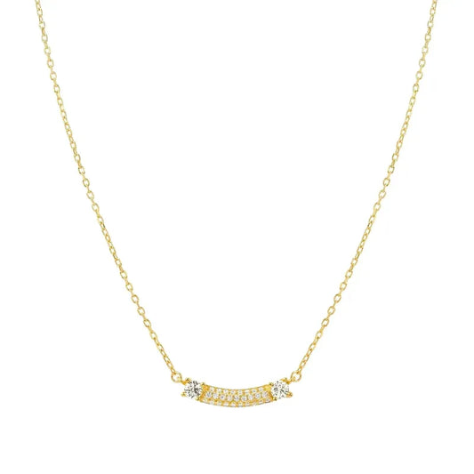 Nomination Fashion Era Necklace with Bar & Cubic Zirconia, PVD Yellow Gold