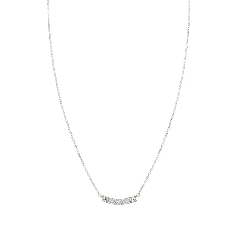 Nomination Fashion Era Necklace with Bar & Cubic Zirconia, Sterling Silver