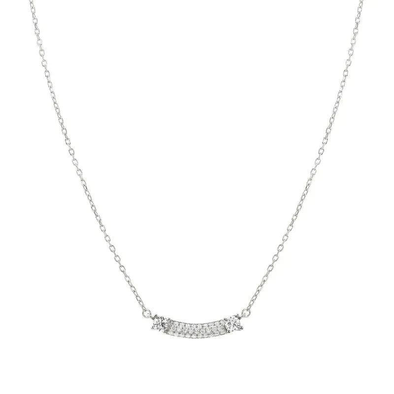 Nomination Fashion Era Necklace with Bar & Cubic Zirconia, Sterling Silver