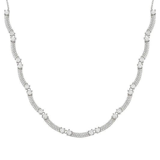 Nomination Fashion Era Necklace with Cubic Zirconia Pavé, Sterling Silver