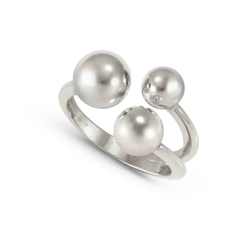 Nomination Fashion Era Ring with 3 Spheres, Sterling Silver