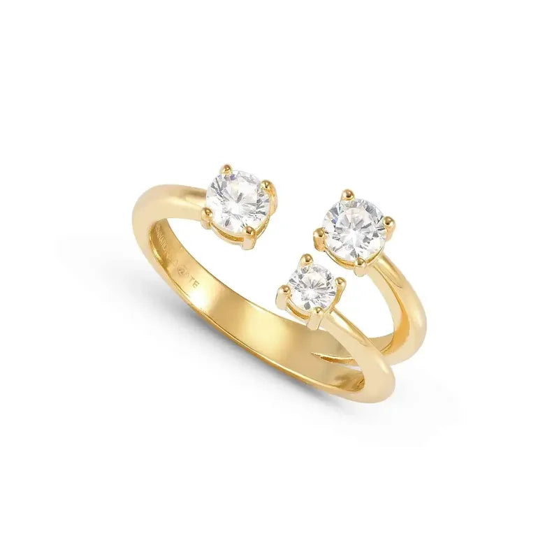 Nomination Fashion Era Ring with Cubic Zirconia, PVD Yellow Gold