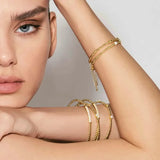 Nomination Fashion Era Semi-Grid Bracelet with Bar, PVD Yellow Gold