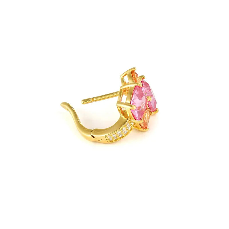 Nomination Gold Color Wave Aurora Cubic Zirconia Latch-Back Earrings