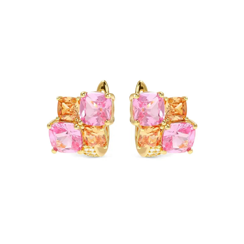 Nomination Gold Color Wave Aurora Cubic Zirconia Latch-Back Earrings