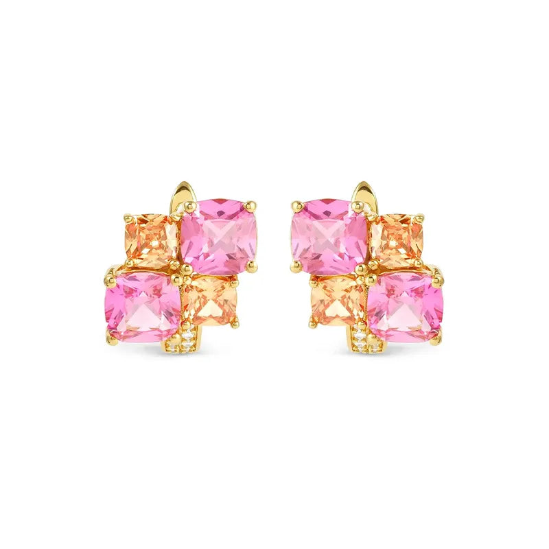 Nomination Gold Color Wave Aurora Cubic Zirconia Latch-Back Earrings