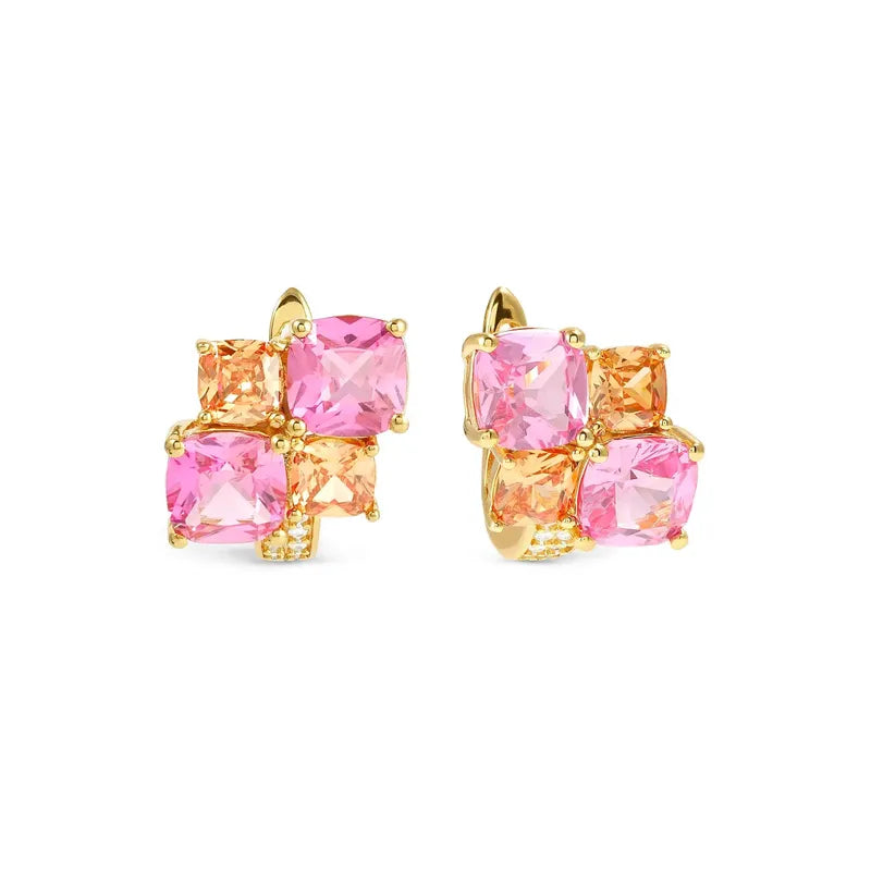 Nomination Gold Color Wave Aurora Cubic Zirconia Latch-Back Earrings