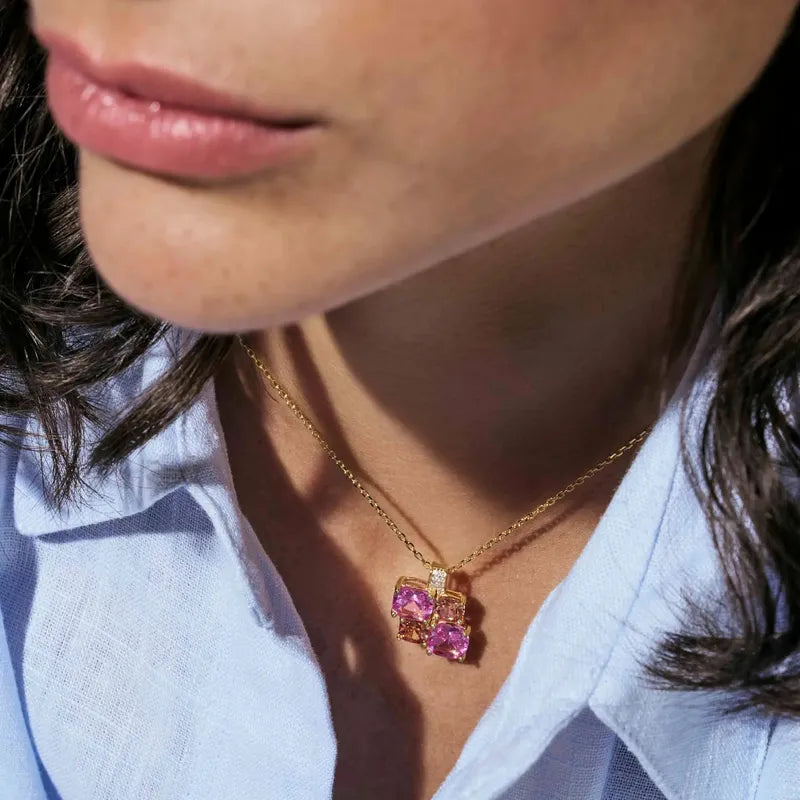 Nomination Gold Colour Wave Aurora Cubic Zirconia Pendant Necklace