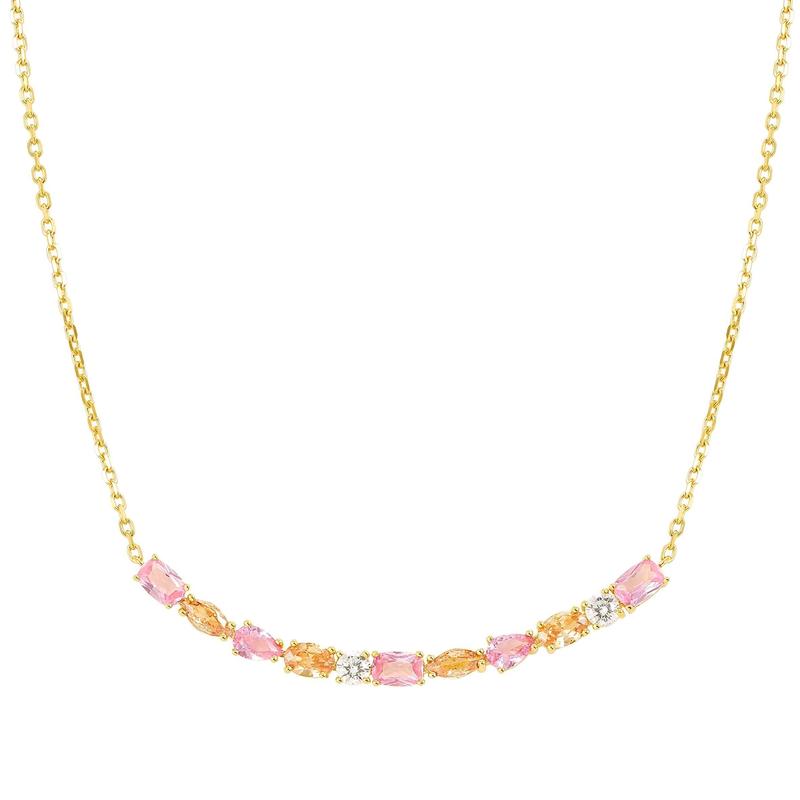 Nomination Gold Colour Wave Aurora Long Bar Necklace